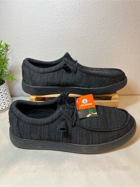 NWT Volcom “Chill” Men’s Black Woven Canvas Soft-Toe Slip-On Loafer Work Shoes